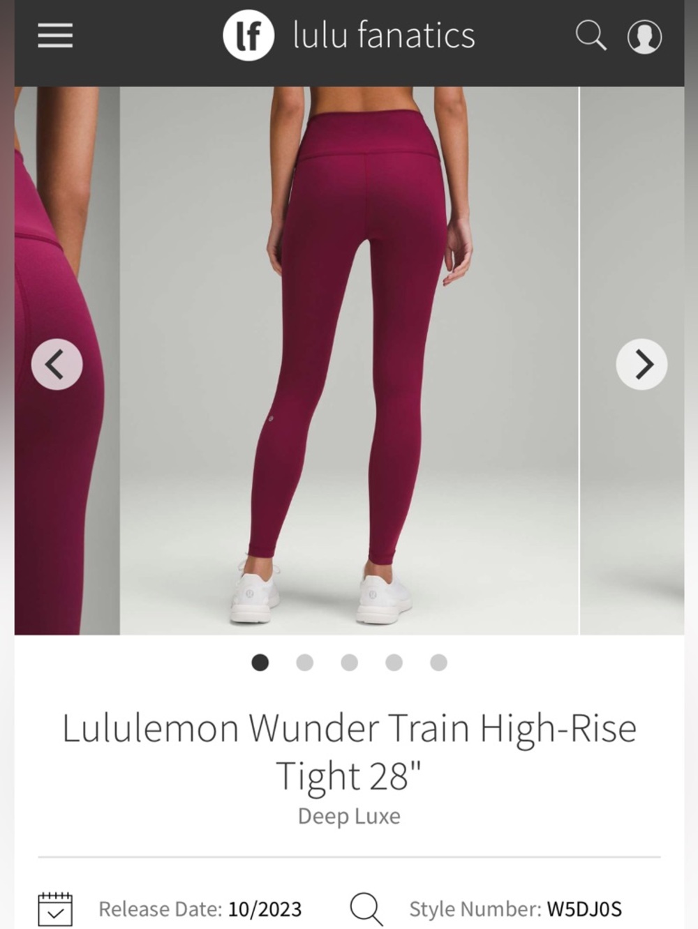 NWOT Lululemon High-Rise Wunder Train Tights 28” Sz 16 *Deep Luxe